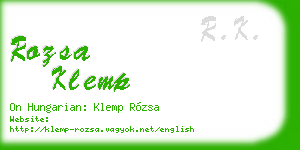 rozsa klemp business card